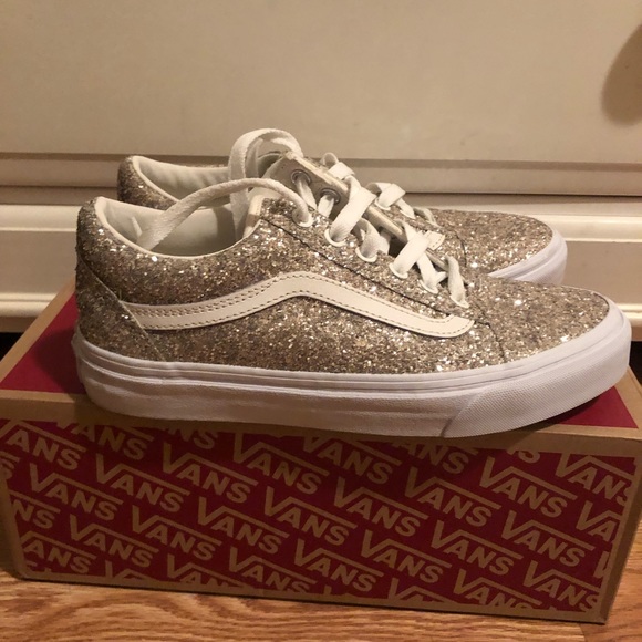 vans old skool glitter gold